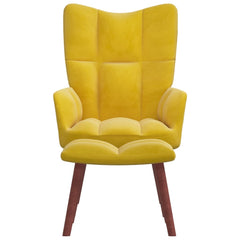Relaxing Armchair with a Stool High Back Valvet