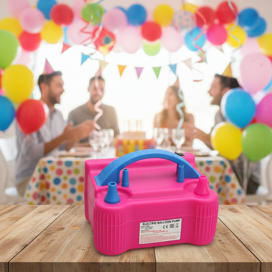 Electric Balloon Pump Inflator 2 Nozzles Plug Air 600W High Power Portable Balloon Accessories Suitable for Party Weddings