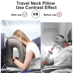 Inflatable Air Cushion Travel Pillow for Airplane Office Nap Rest Neck Head Chin