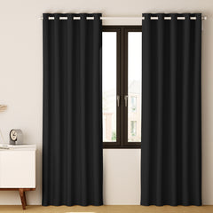 2X Blockout Curtain Blackout Window Curtain Draperies Pair Eyelet Bedroom