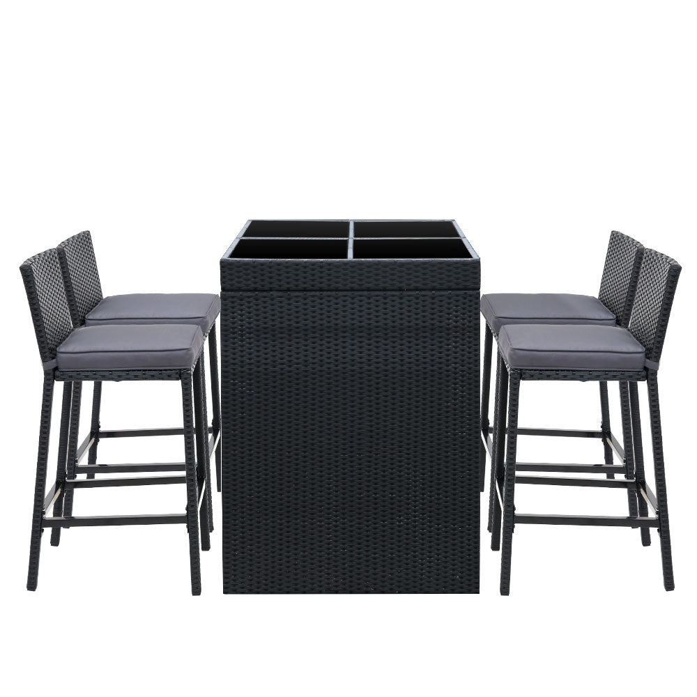 Tempered glass top bar table