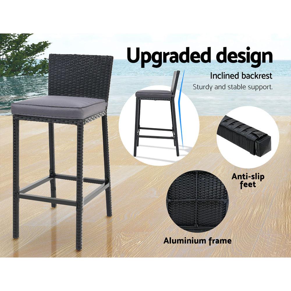 PE wicker weave and steel frame detail