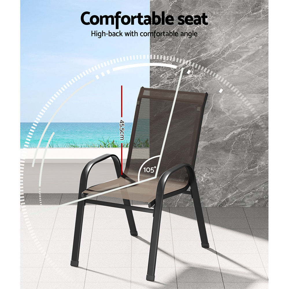 Breathable textilene seat detail
