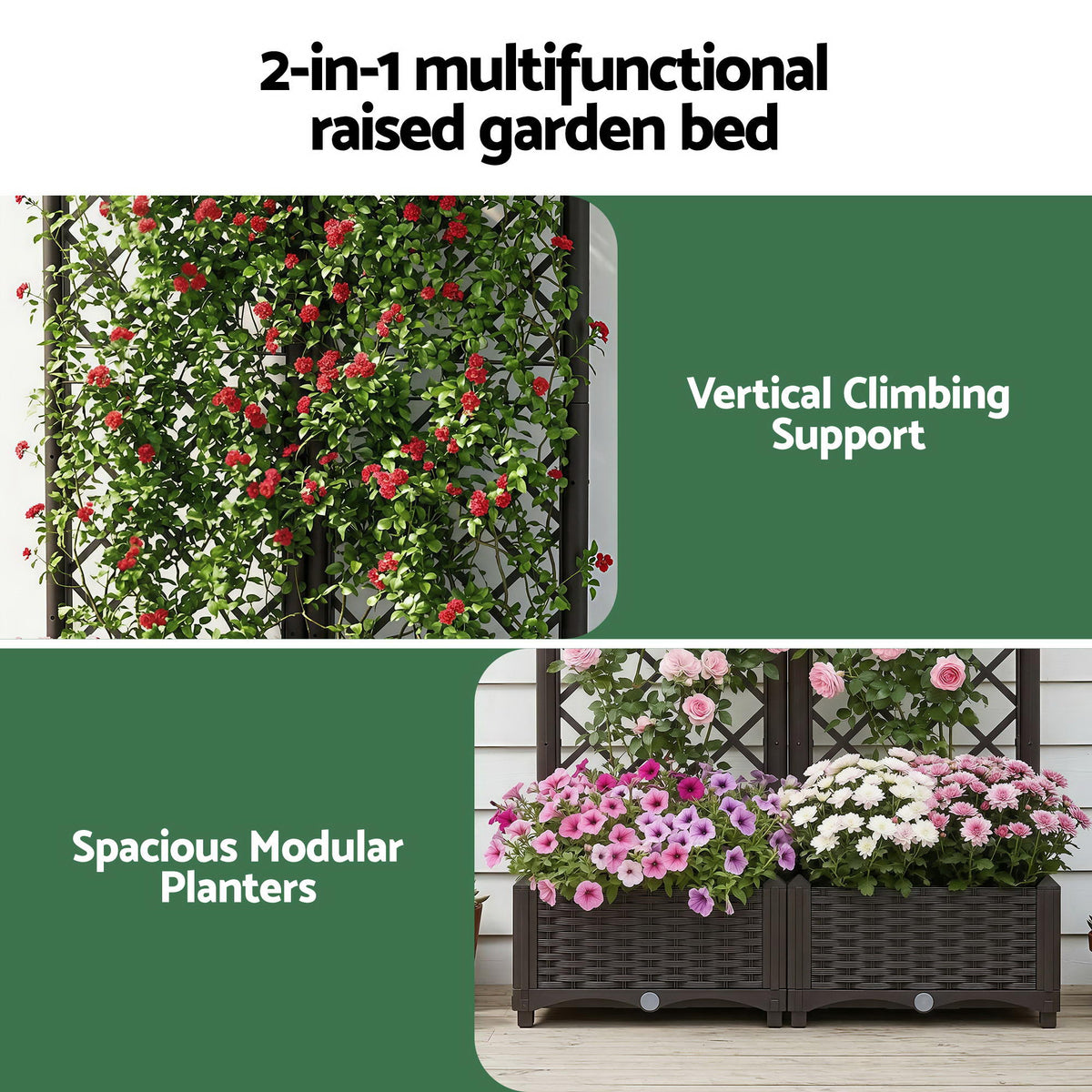 Elevated planter box on a balcony