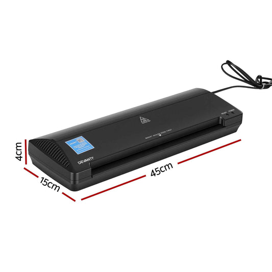Devanti A3 Laminator Machine, Hot & Cold Thermal Fast Lamination Anti-Jam Laminator for Office School Home Document Photo Card Handmade A3 A4 A5 A6, Black