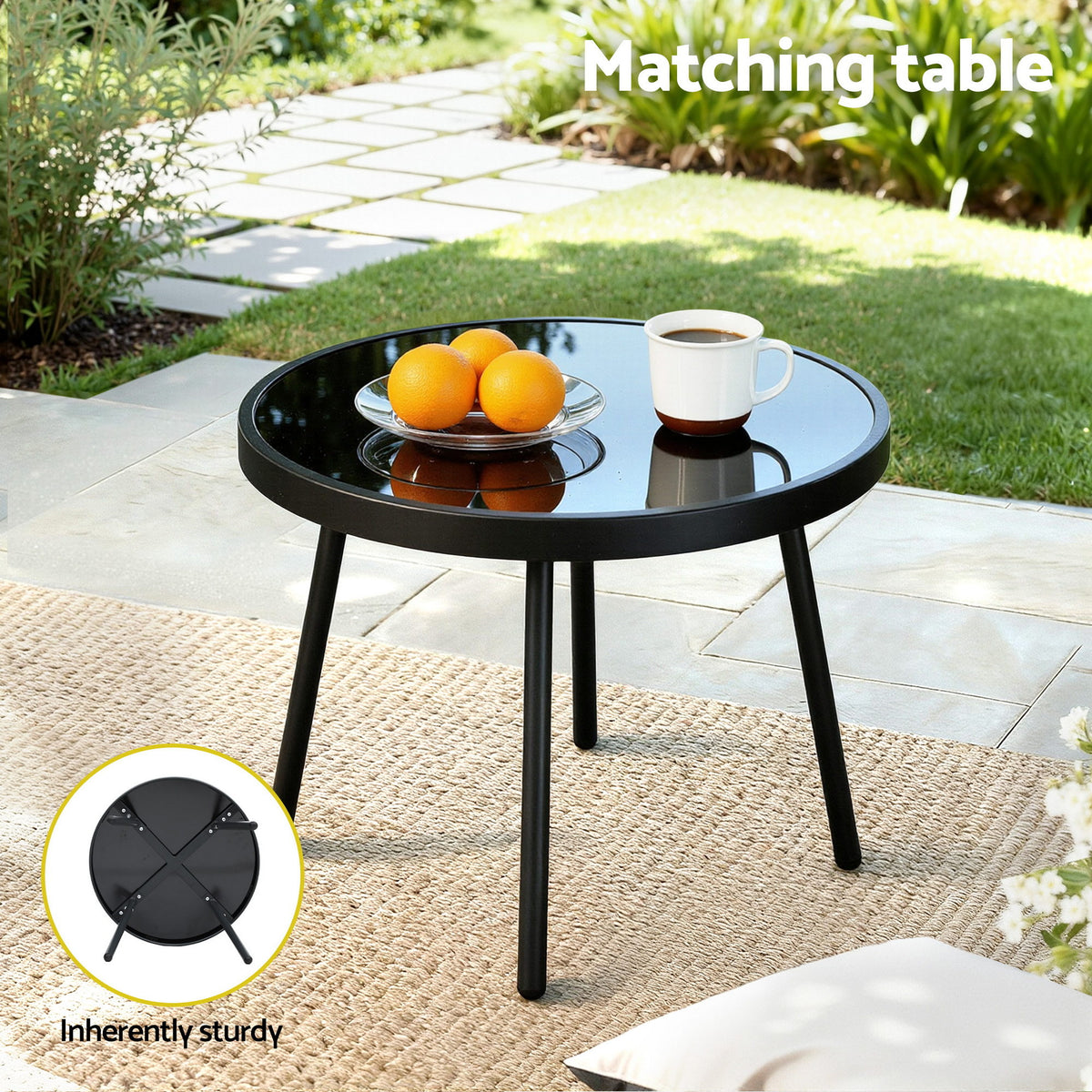 Breathable Textilene seat and backrest