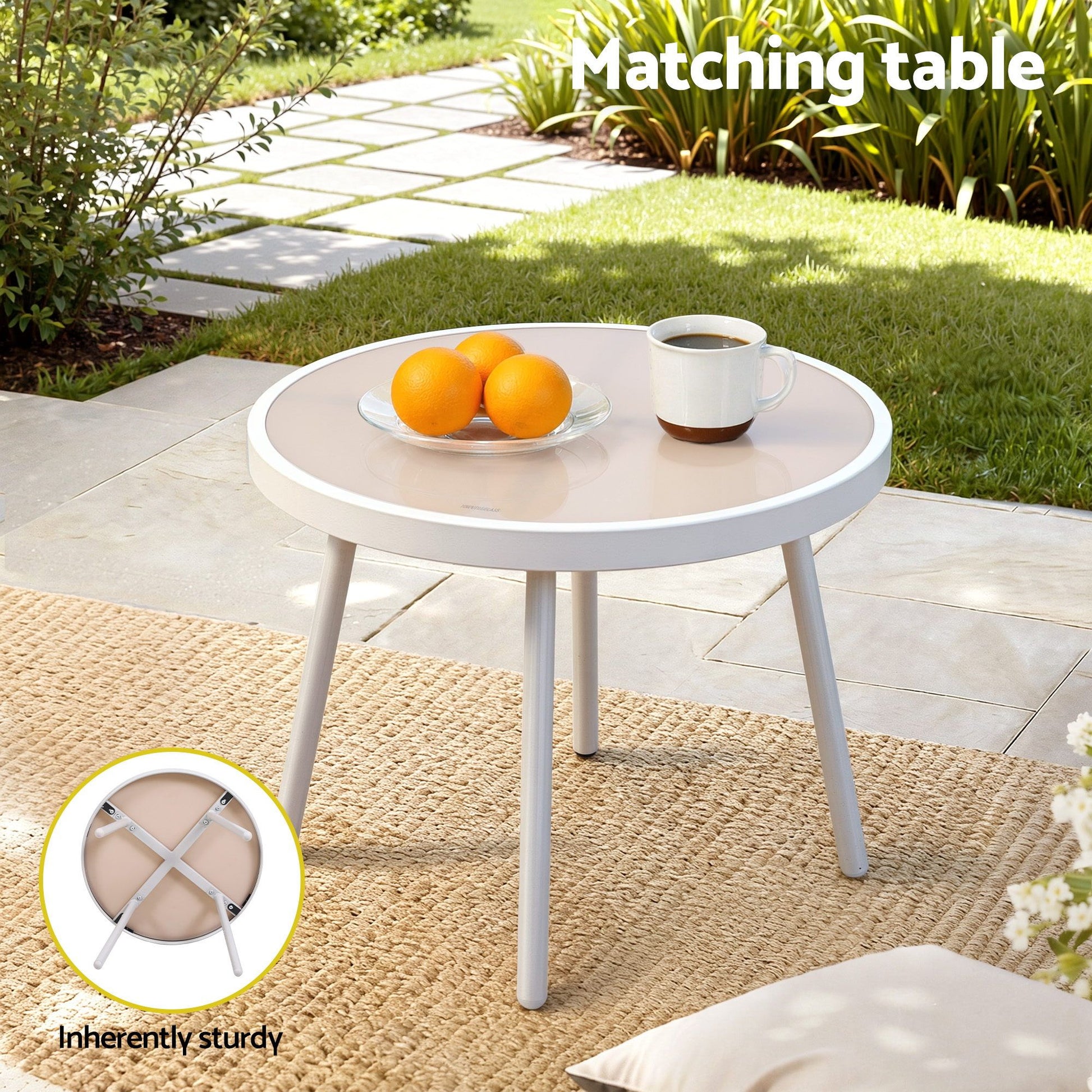 Outdoor bistro set dimensions and layout