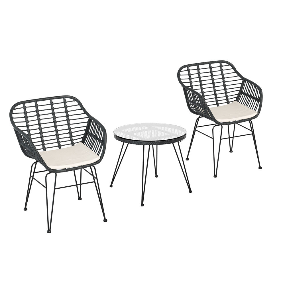Outdoor lounge set dimensions and layout