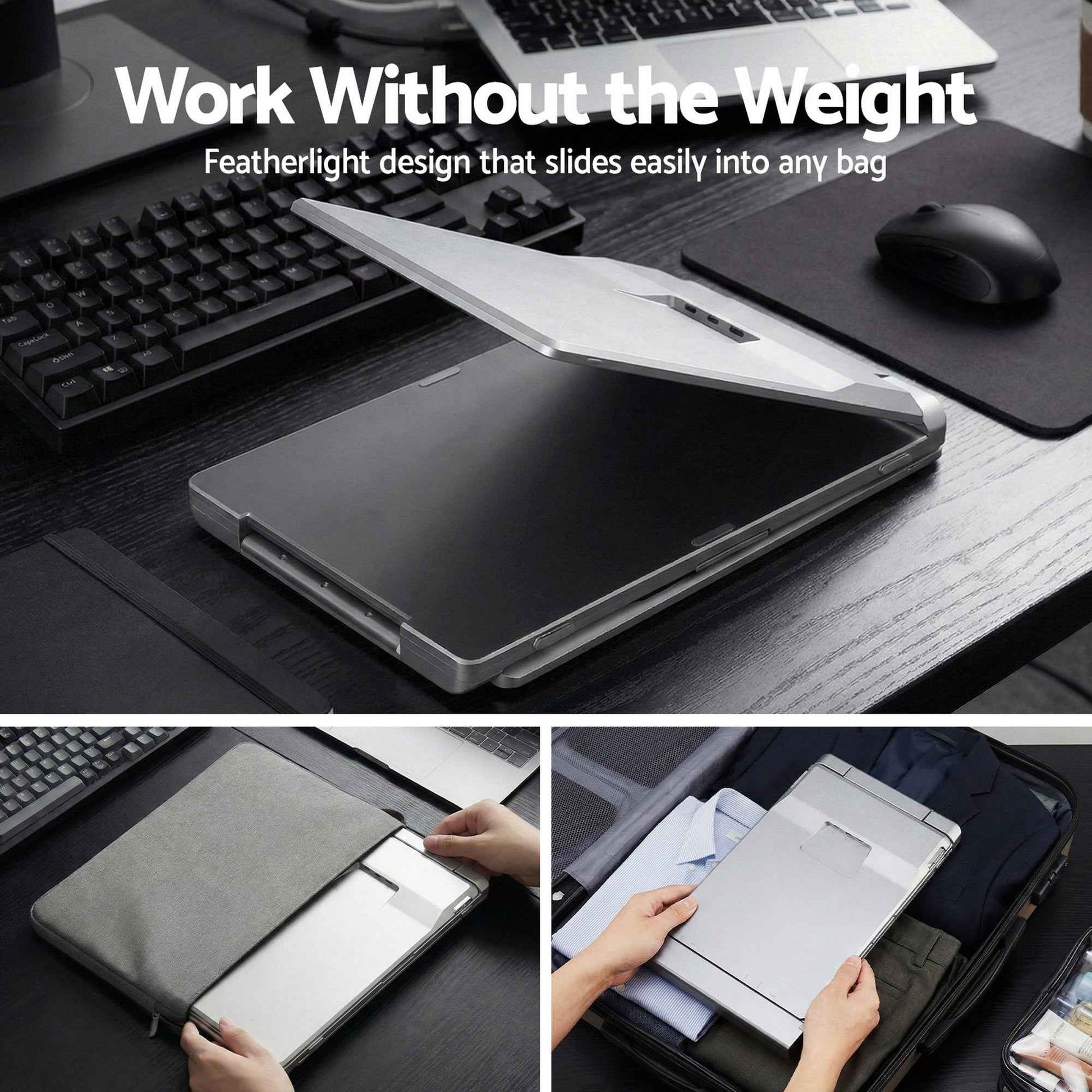 Devanti Triple Portable Monitor Laptop Screen Extender 15.6" Dual Display FHD IPS