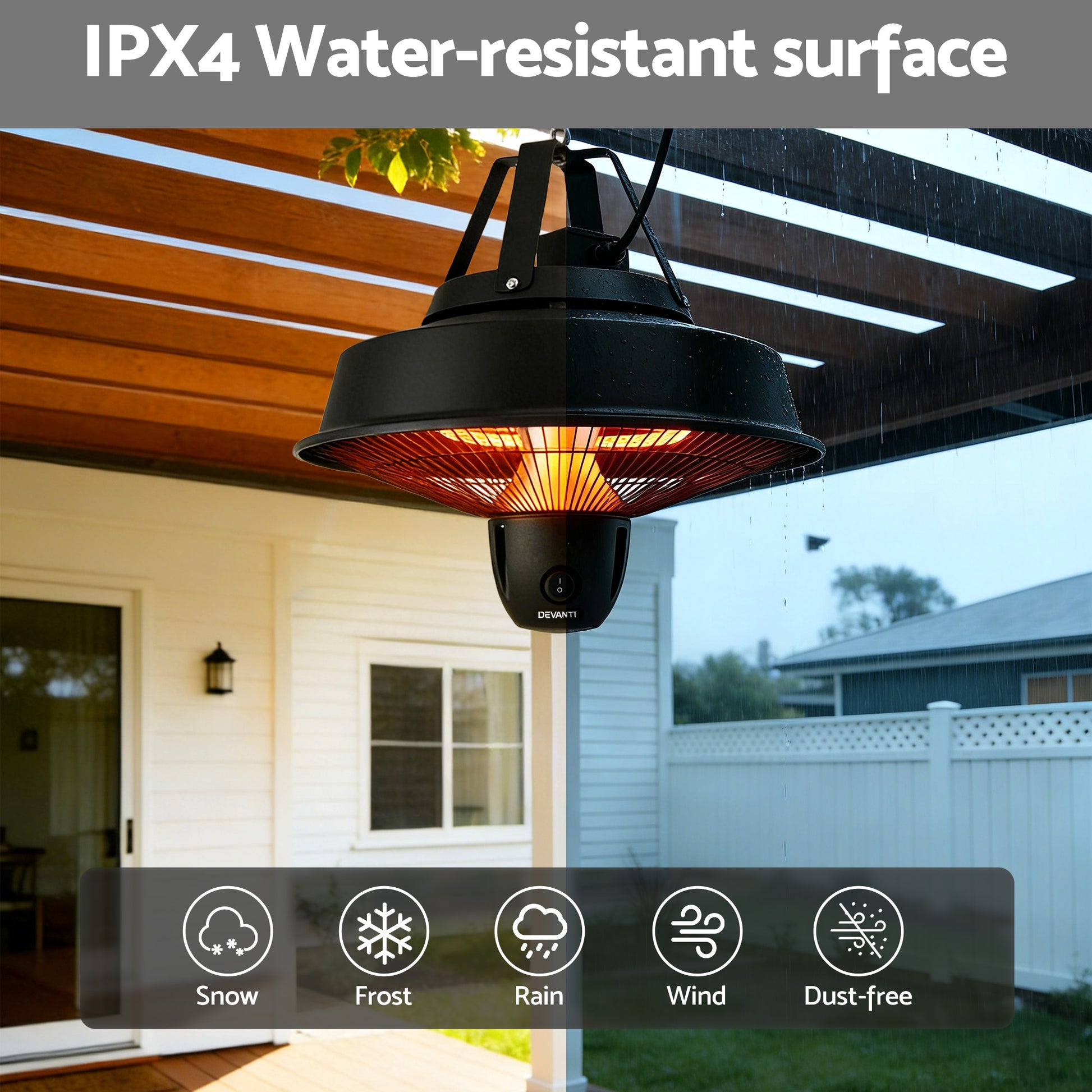 Patio heater dimensions 29 x 29 x 43cm