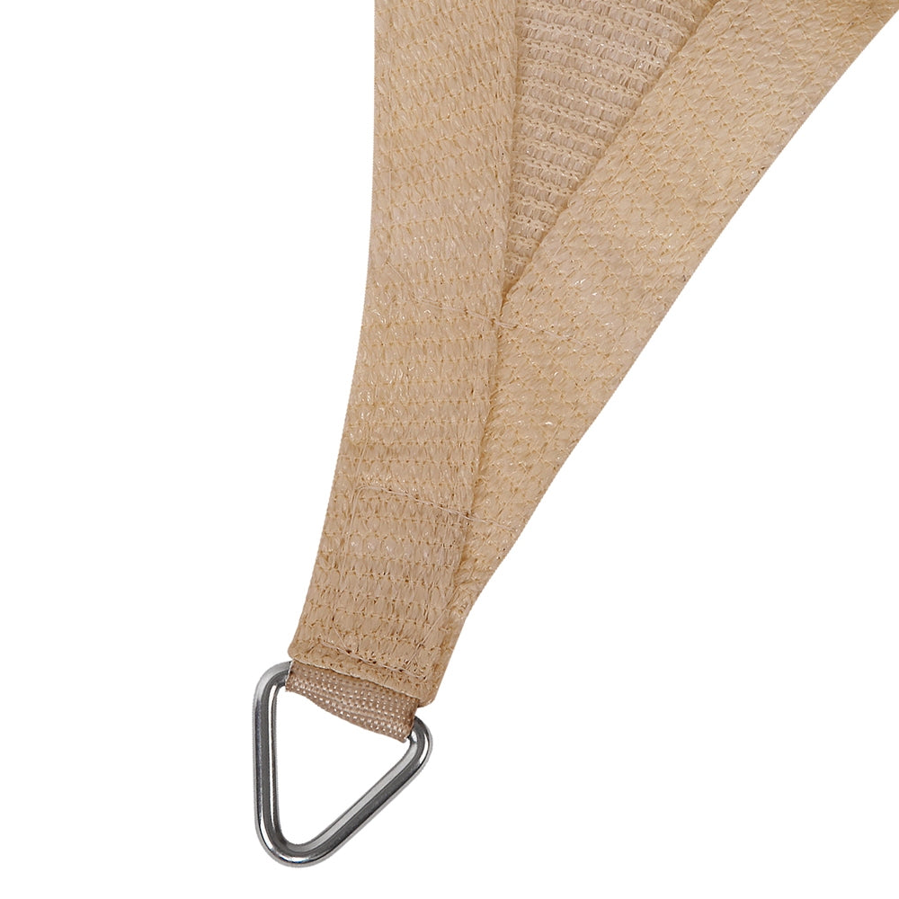 Shade sail over a pool area
