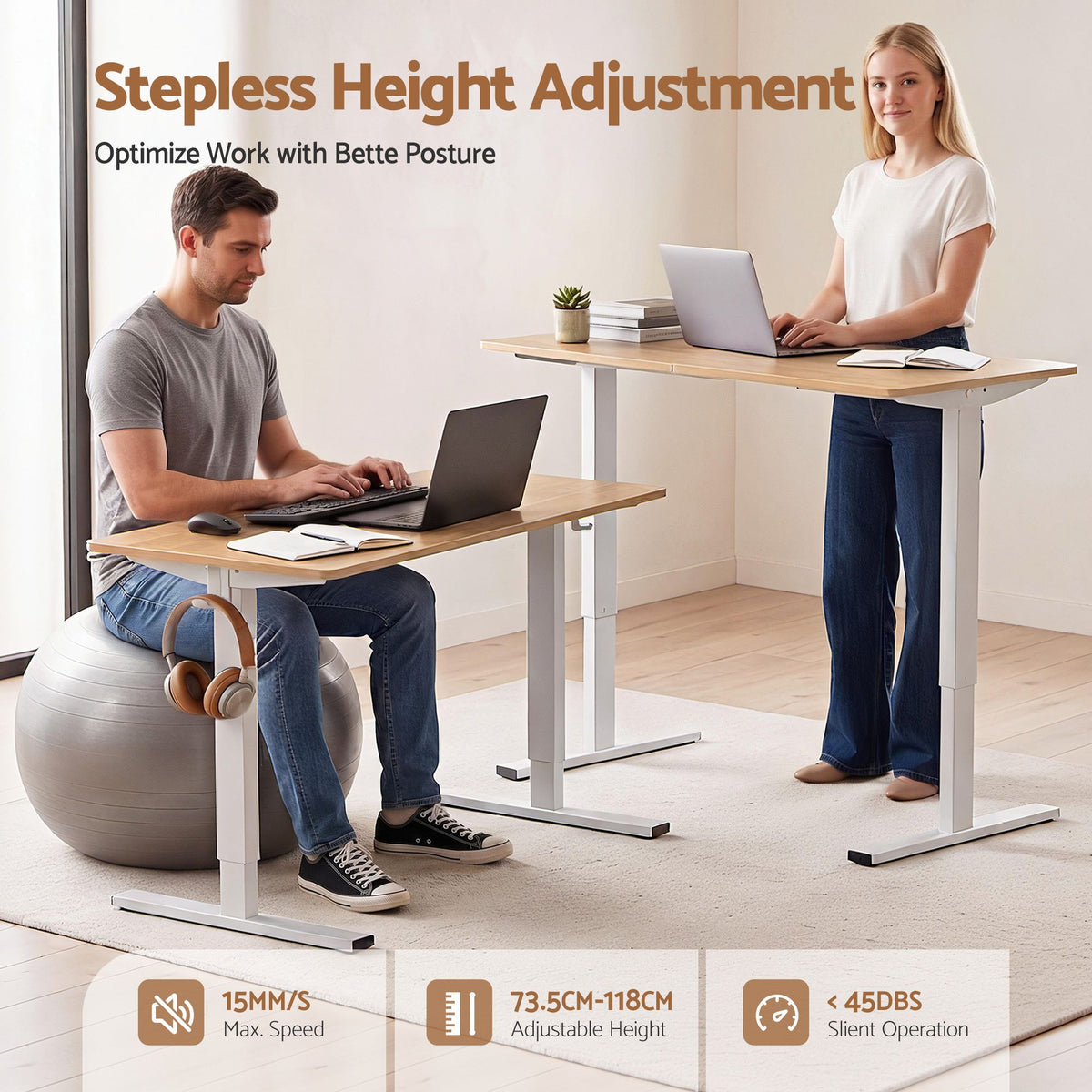 Steel frame of the standing desk