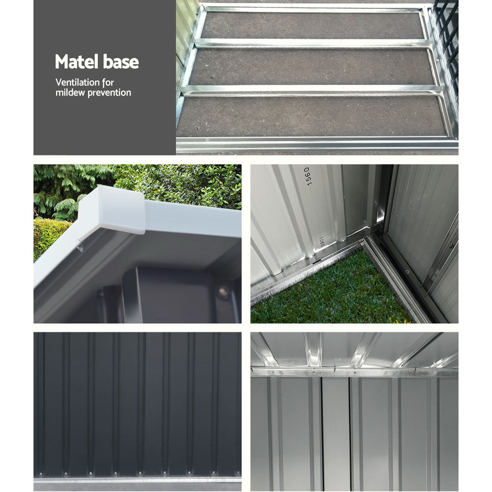 2-in-1 metal garden shed dimensions 249 x 104 x 159cm