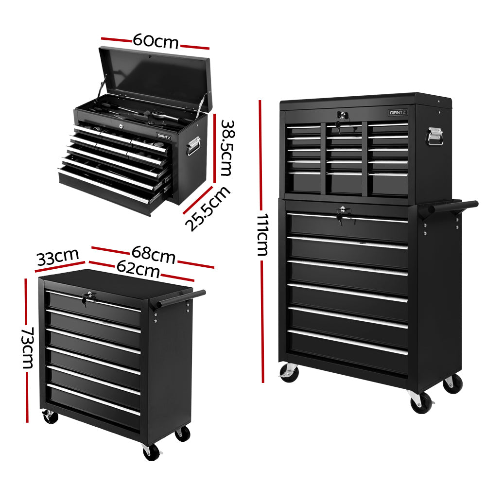 Tool trolley with drawers open showing storage space