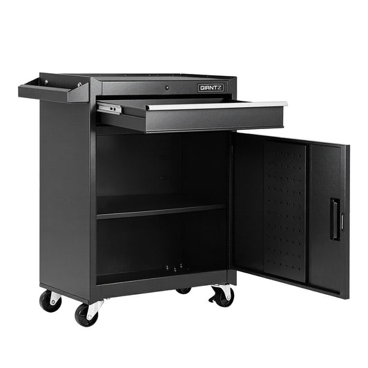 Black rolling tool chest trolley cabinet