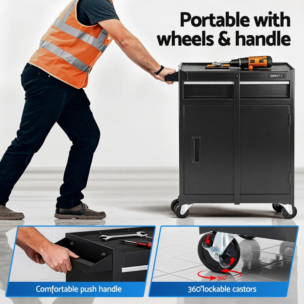 Side handle of the rolling tool cabinet