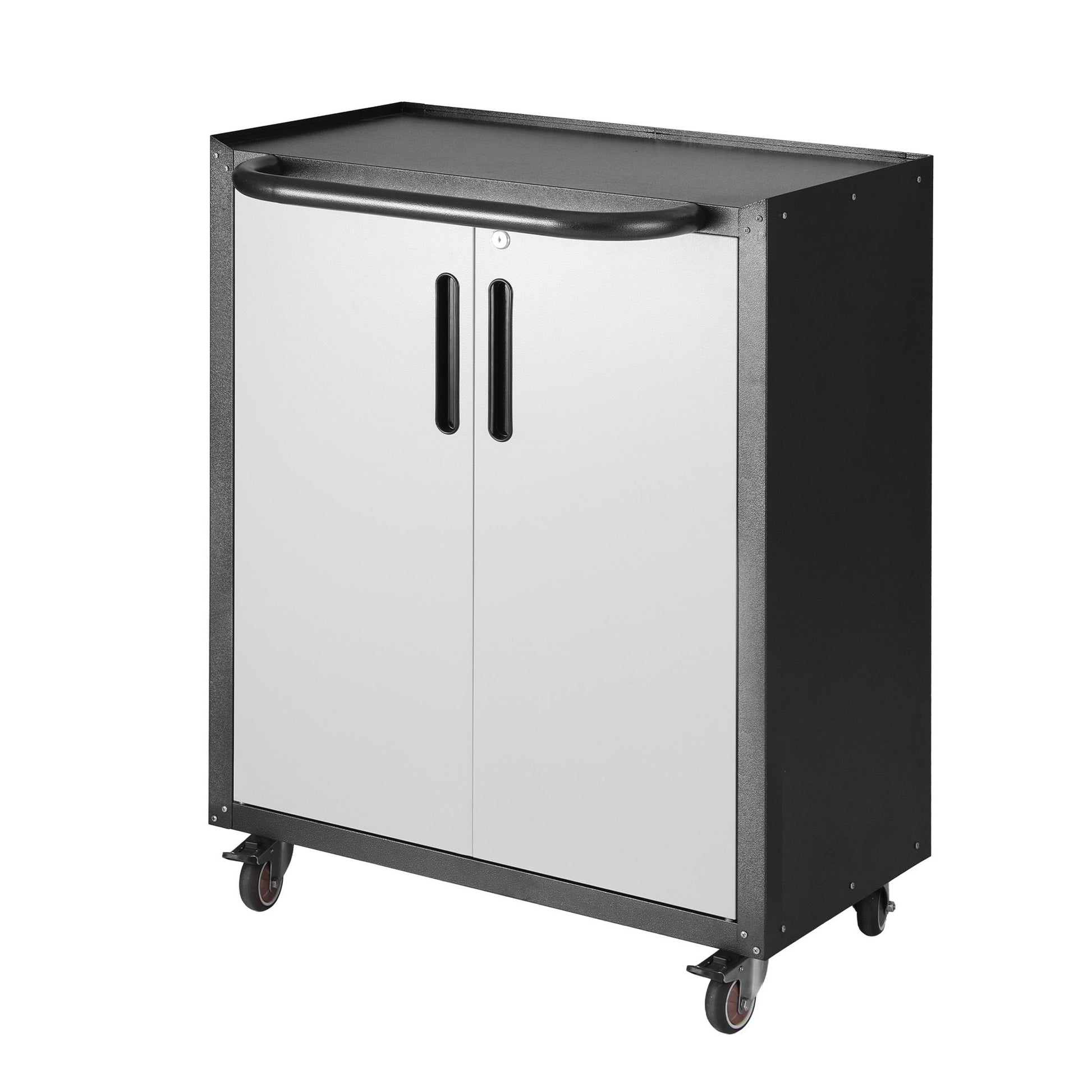 Tool cabinet storing garage equipment