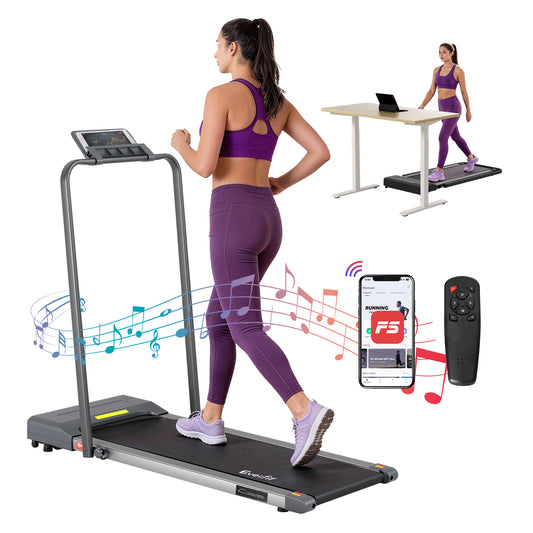Electric Walking Pad Foldable Fitness Under Desk Treadmill with Remote And App Control