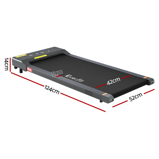 Treadmill Electric Walking Pad Home Office Gym Fitness Remote Control 400mm Grey