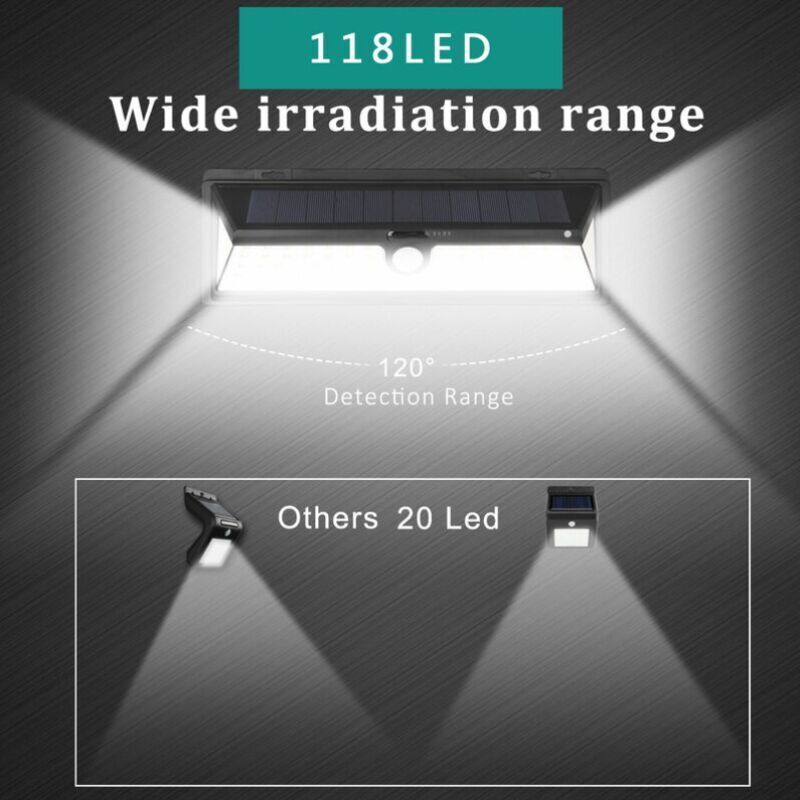 Solar panel and LED array of the wall light