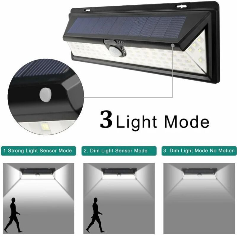 Solar wall light mounted on an exterior wall