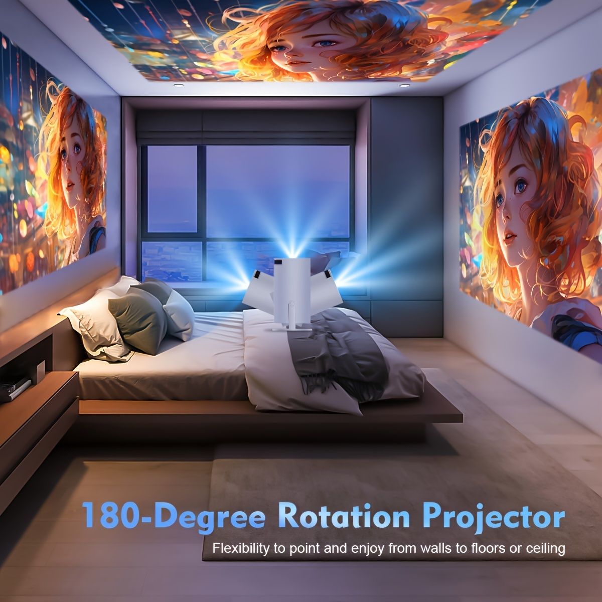 Projector mirroring content from a smartphone