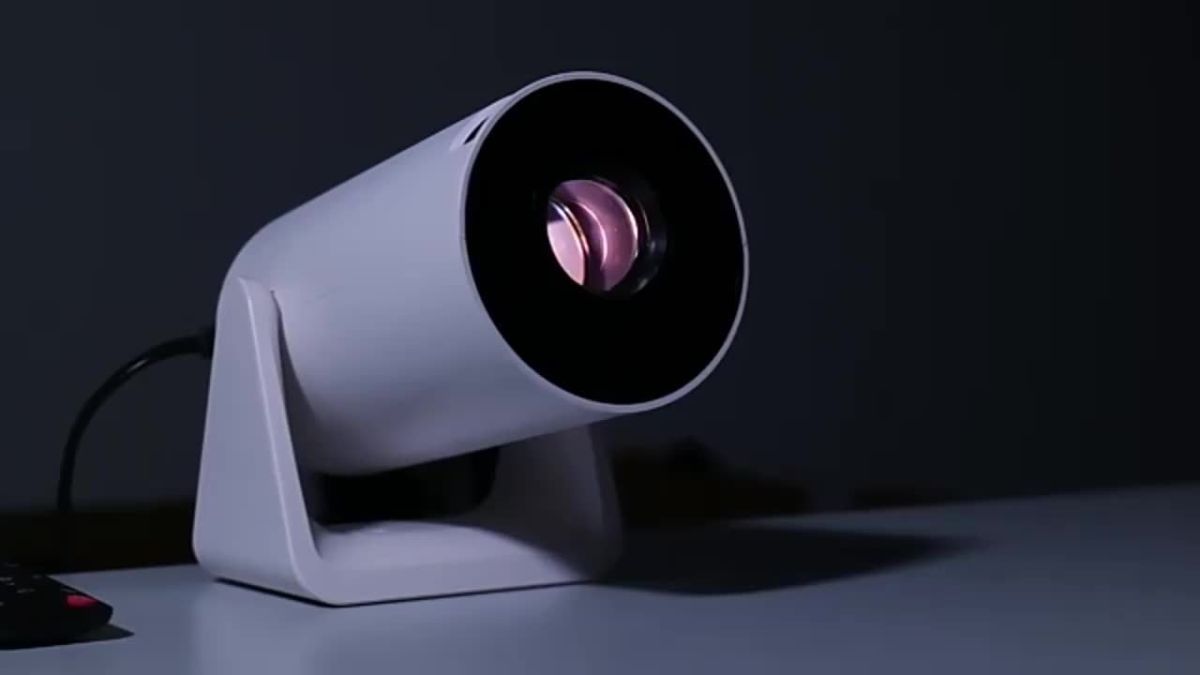 HY300 Pro portable projector used for home cinema