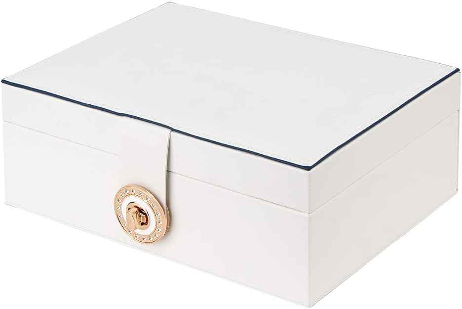 3-Layer Stackable Jewelry Box with Lock