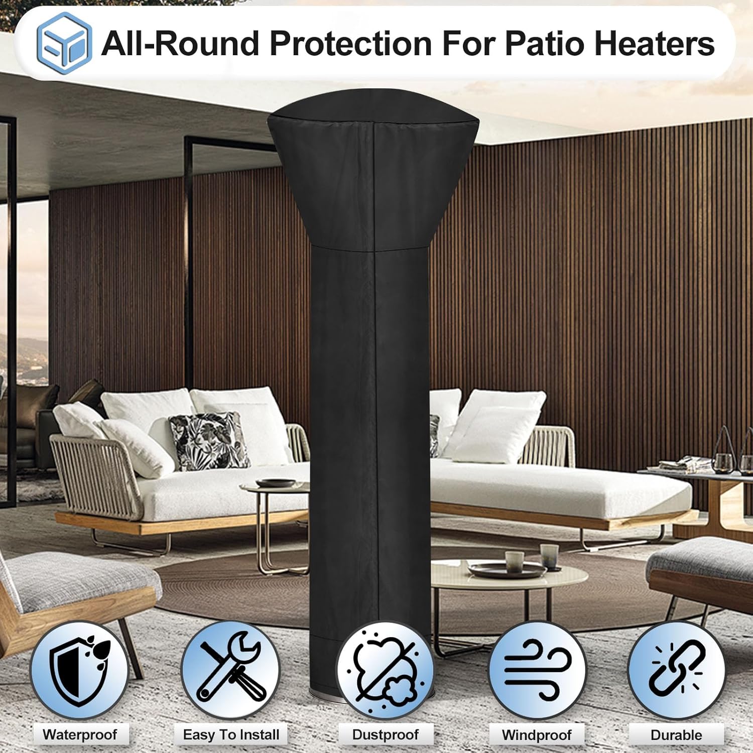 Patio heater cover dimensions and storage bag
