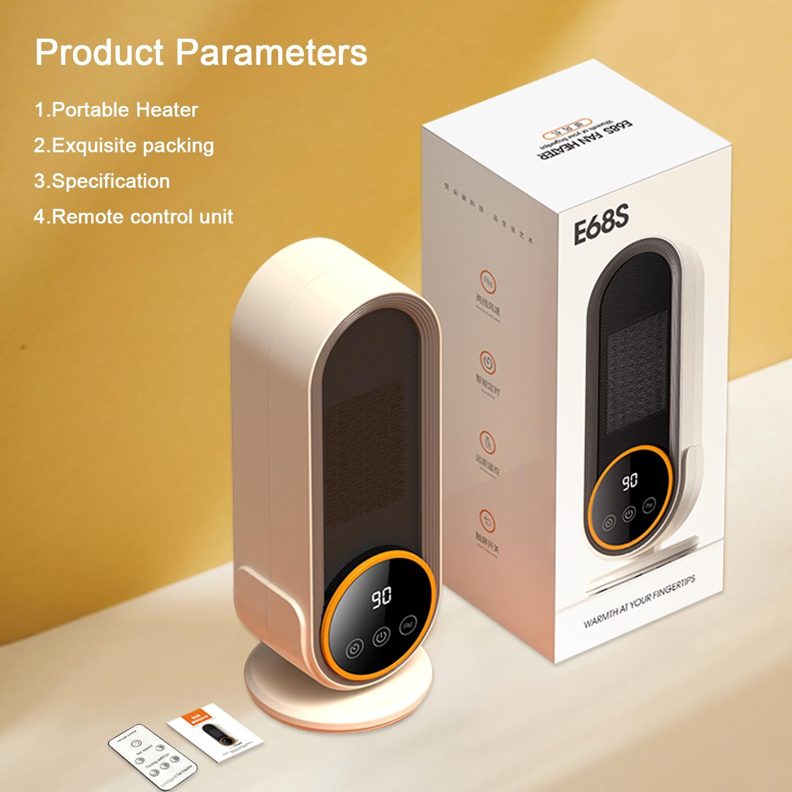 Space heater with tip-over and overheat protection