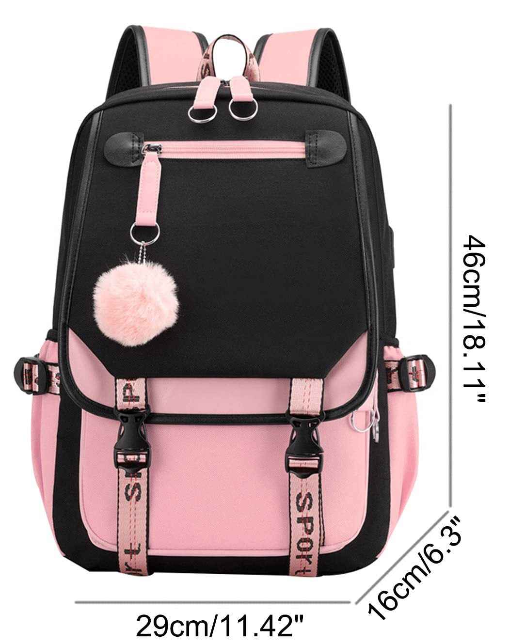 K-Pop Demon Hunters Anime School Backpack Cute Cartoon Bag for Students black_tfrf black 1