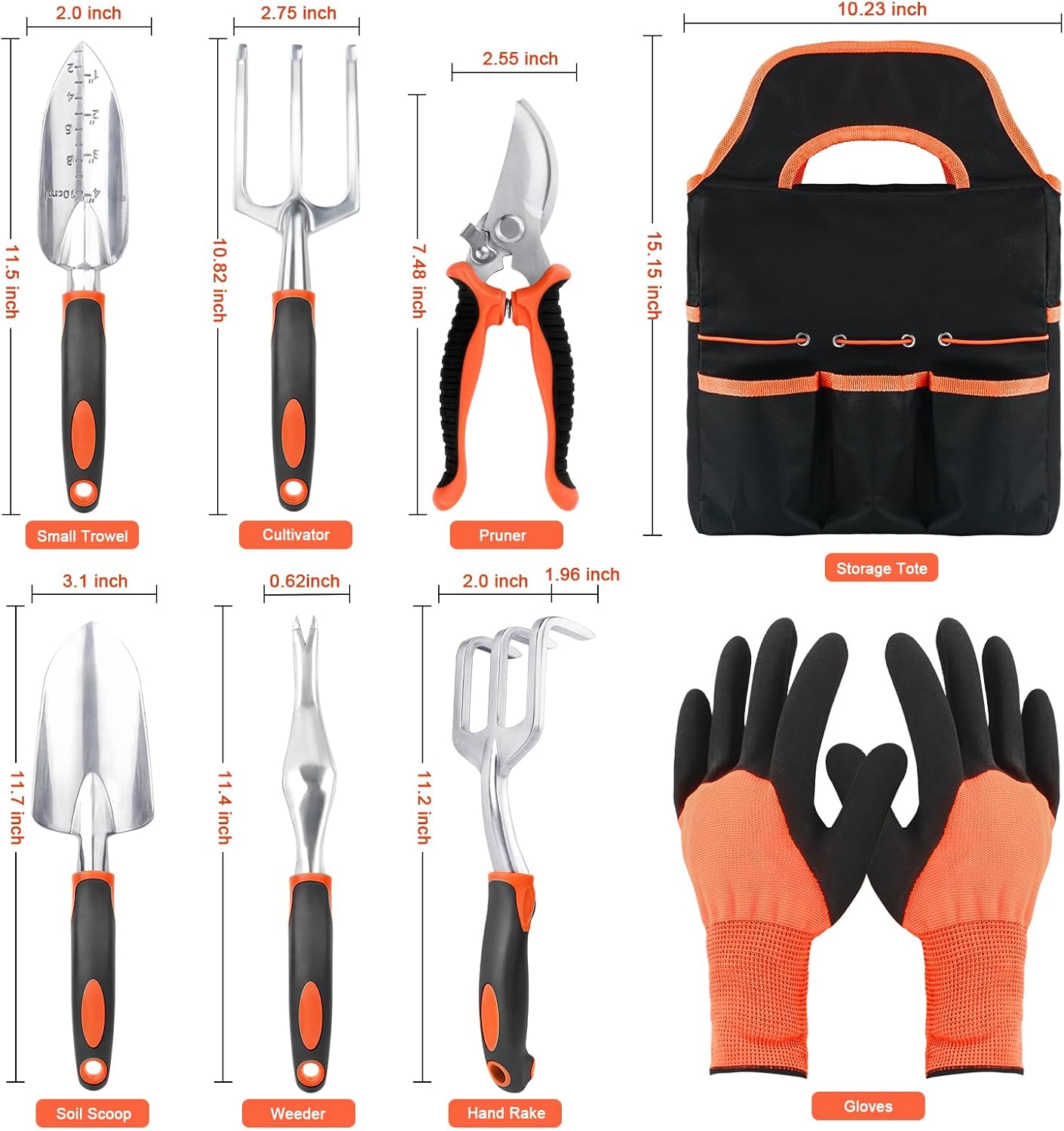 Garden hand tools with ergonomic TPR handles