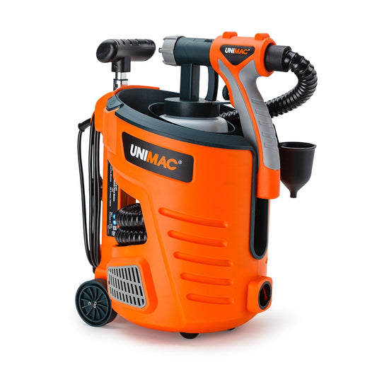 UNIMAC 740W HVLP electric paint sprayer with trolley