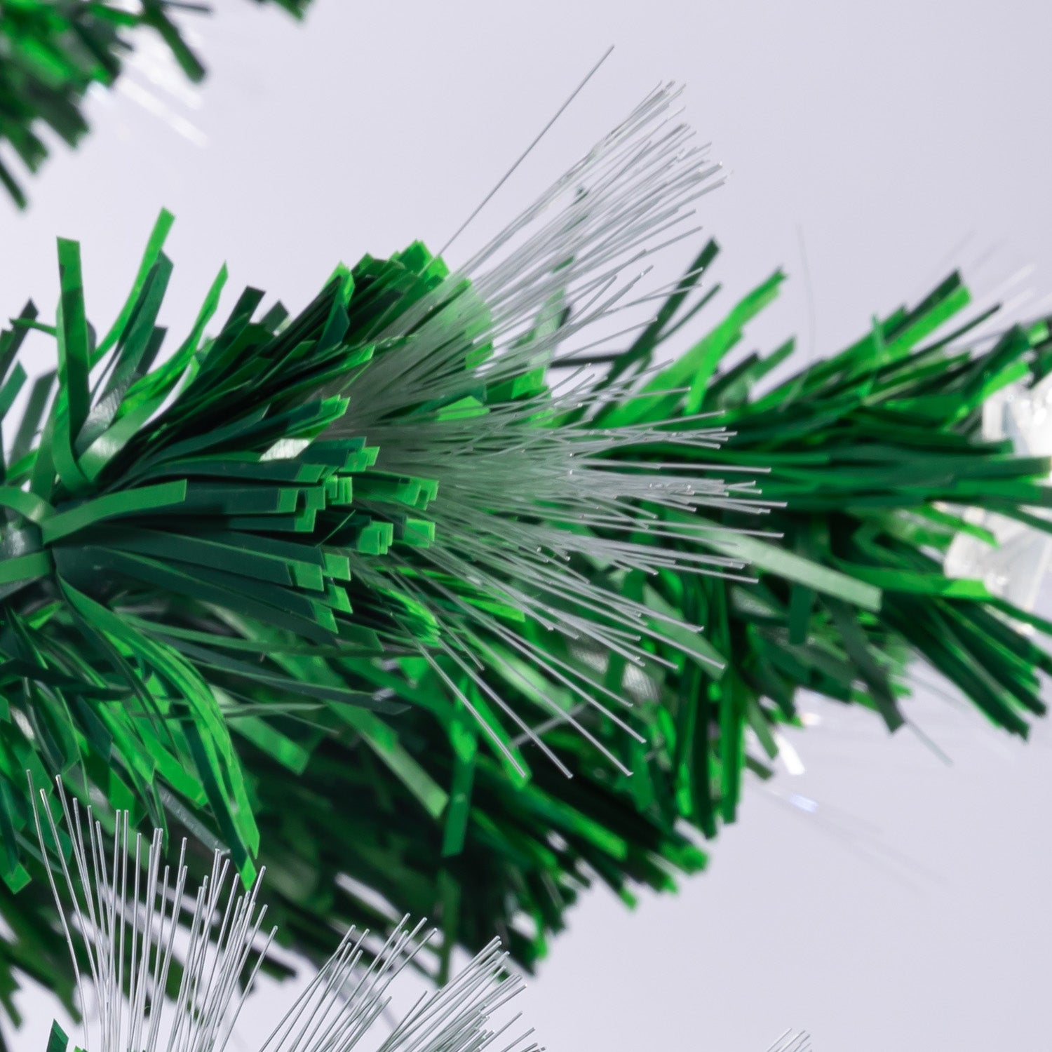 Fibre optic tips glowing on the tree