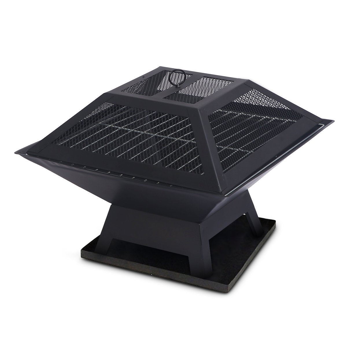 2-in-1 portable outdoor fire pit and BBQ
