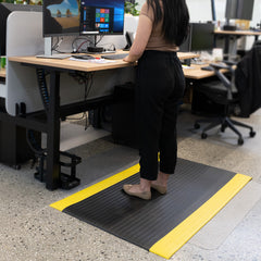 Anti Fatigue Floor Mat Foam Standing Desk Home Office Rug Hi Vis - 150 x 90 cm