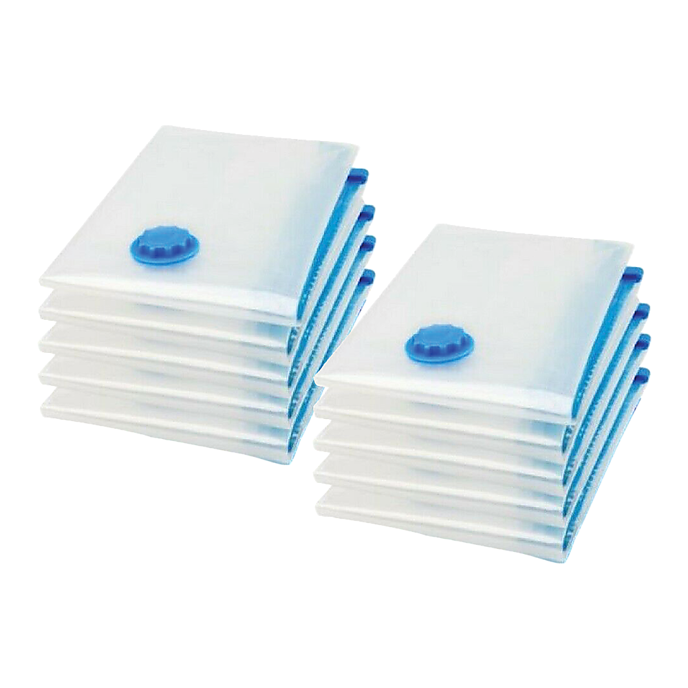 Pack of 10 jumbo vacuum storage bags for space-saving storage