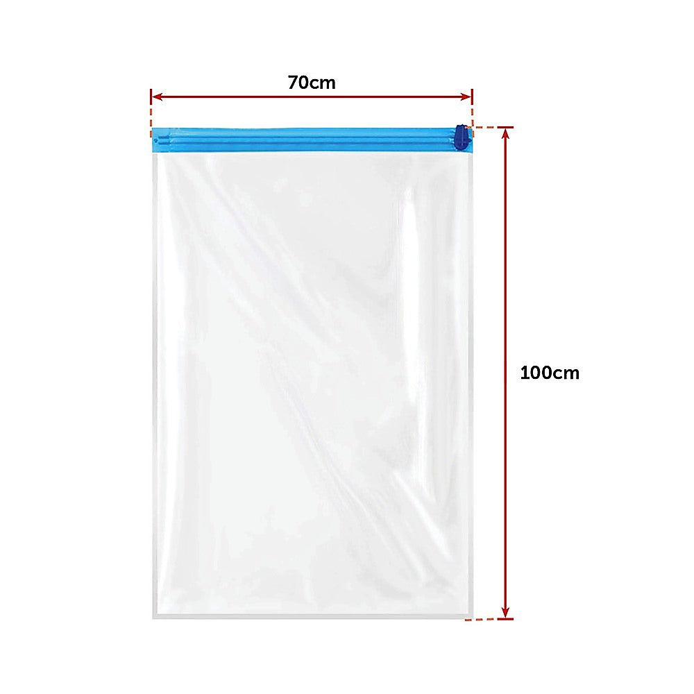 Clothing compressed inside a vacuum storage bag