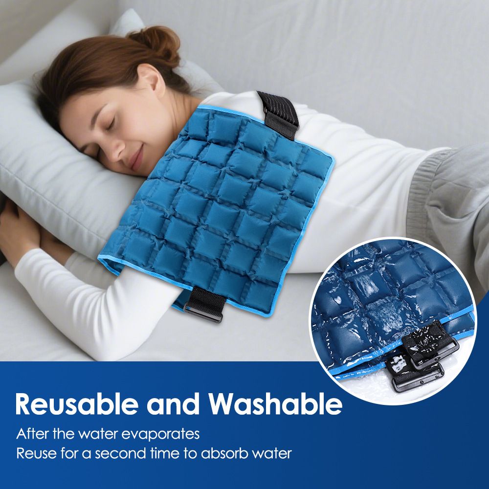 Cold compress applied to the lower back
