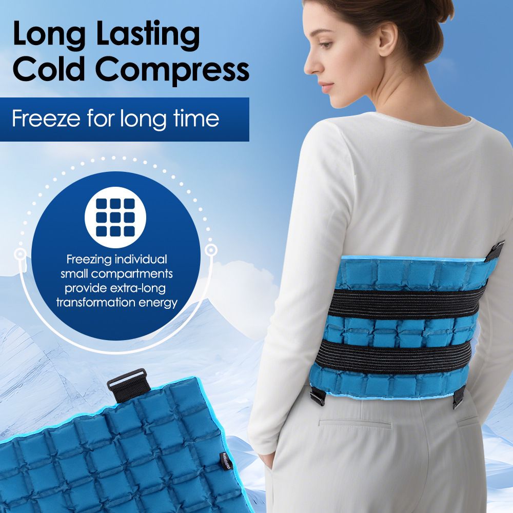 Wrap fastened around a knee