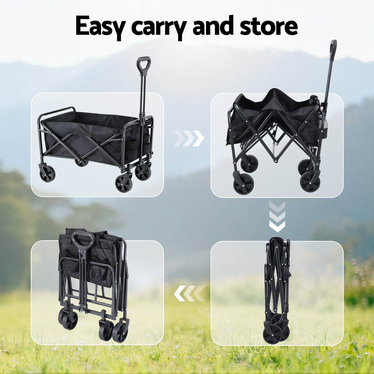 Garden cart used on the beach