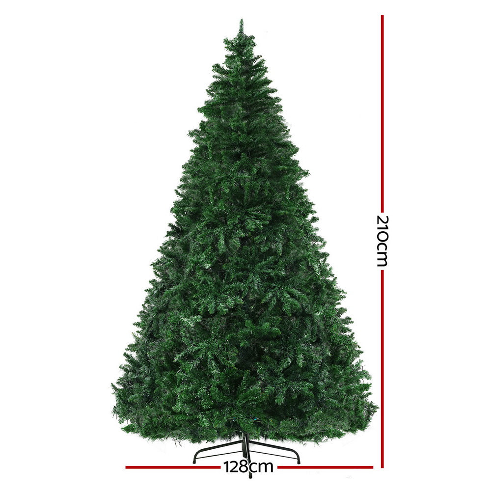 7ft pre-lit fir tree glowing multicolour