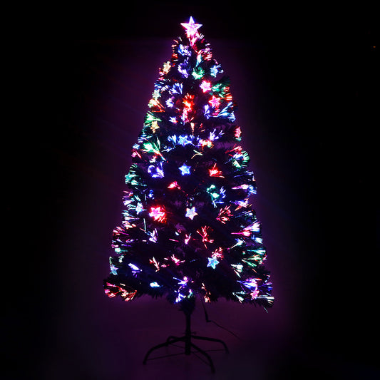 1.2m optic fibre Christmas tree with star topper