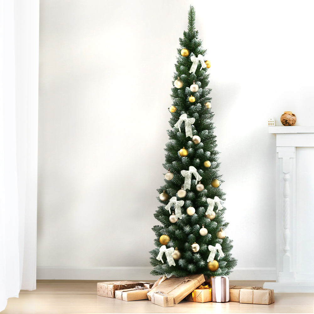 1.8m snow flocked Christmas tree dimensions