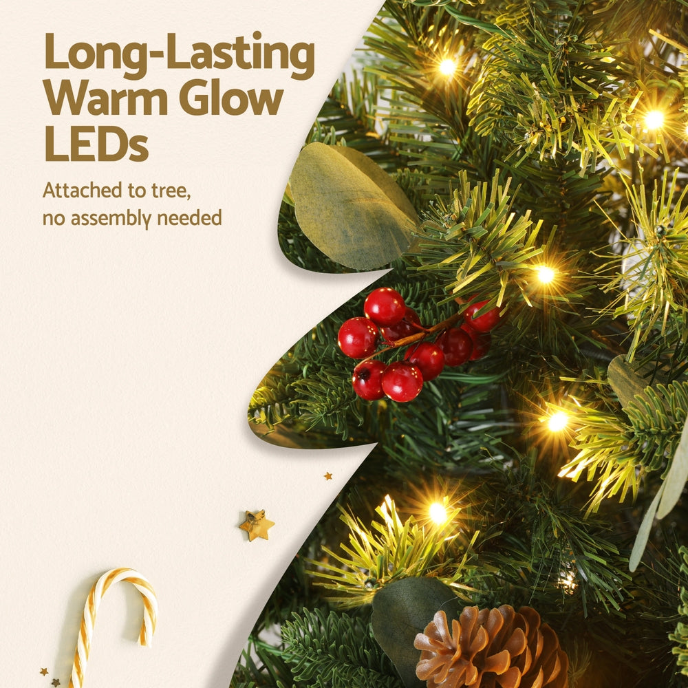 1.5m pre-lit tree in a living room