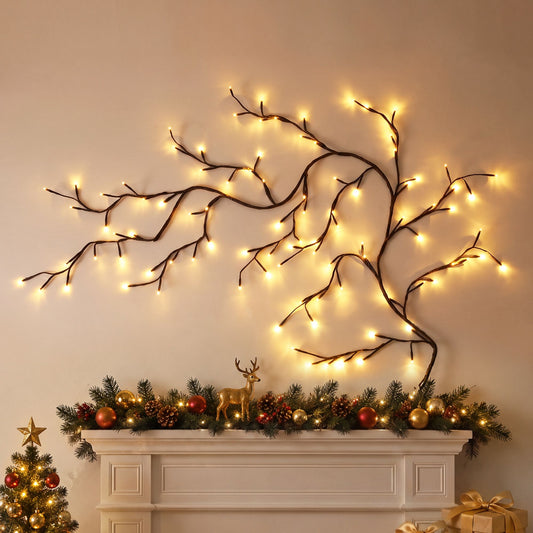 Willow vine LED lights warm white wall decor