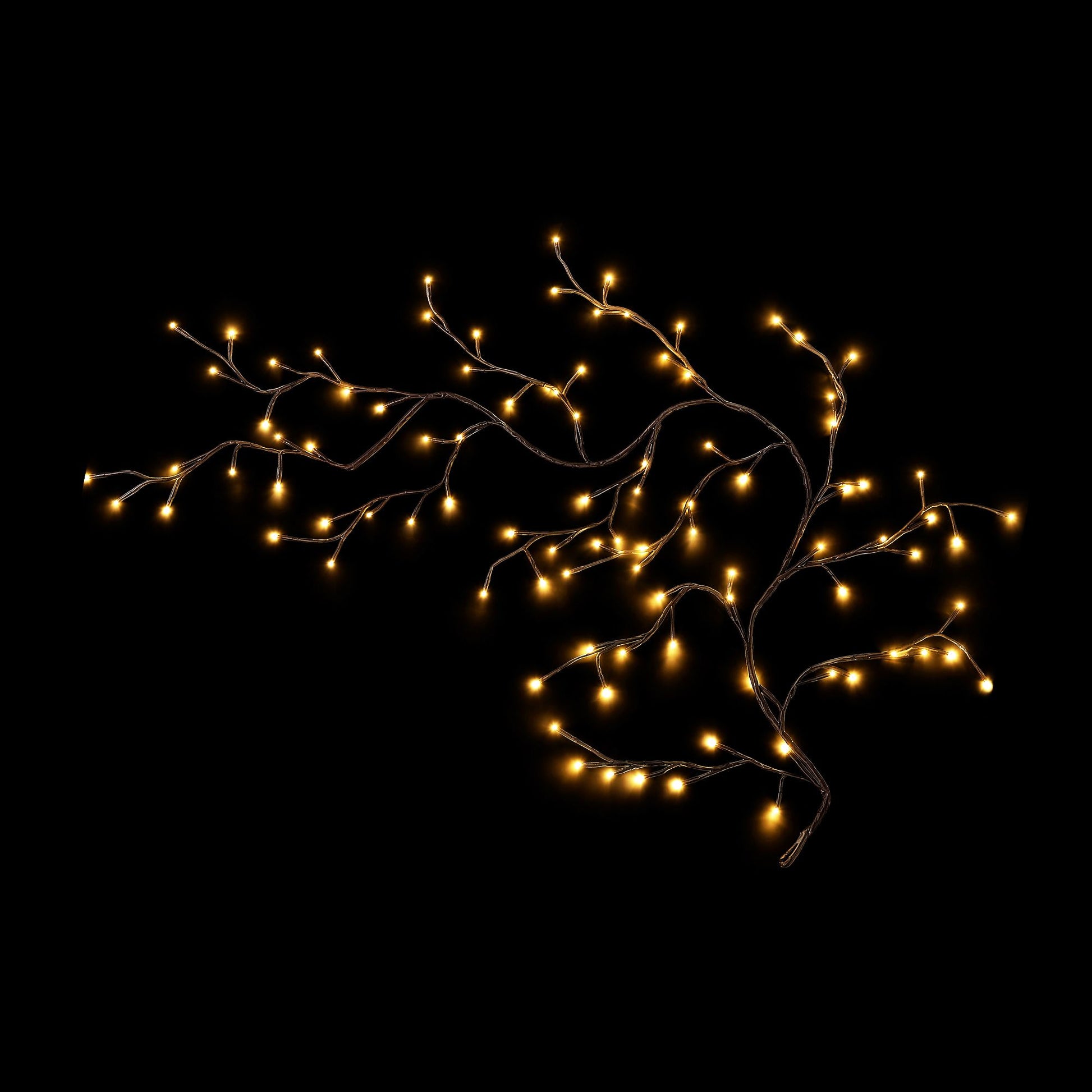 Vine lights shaped into a custom display