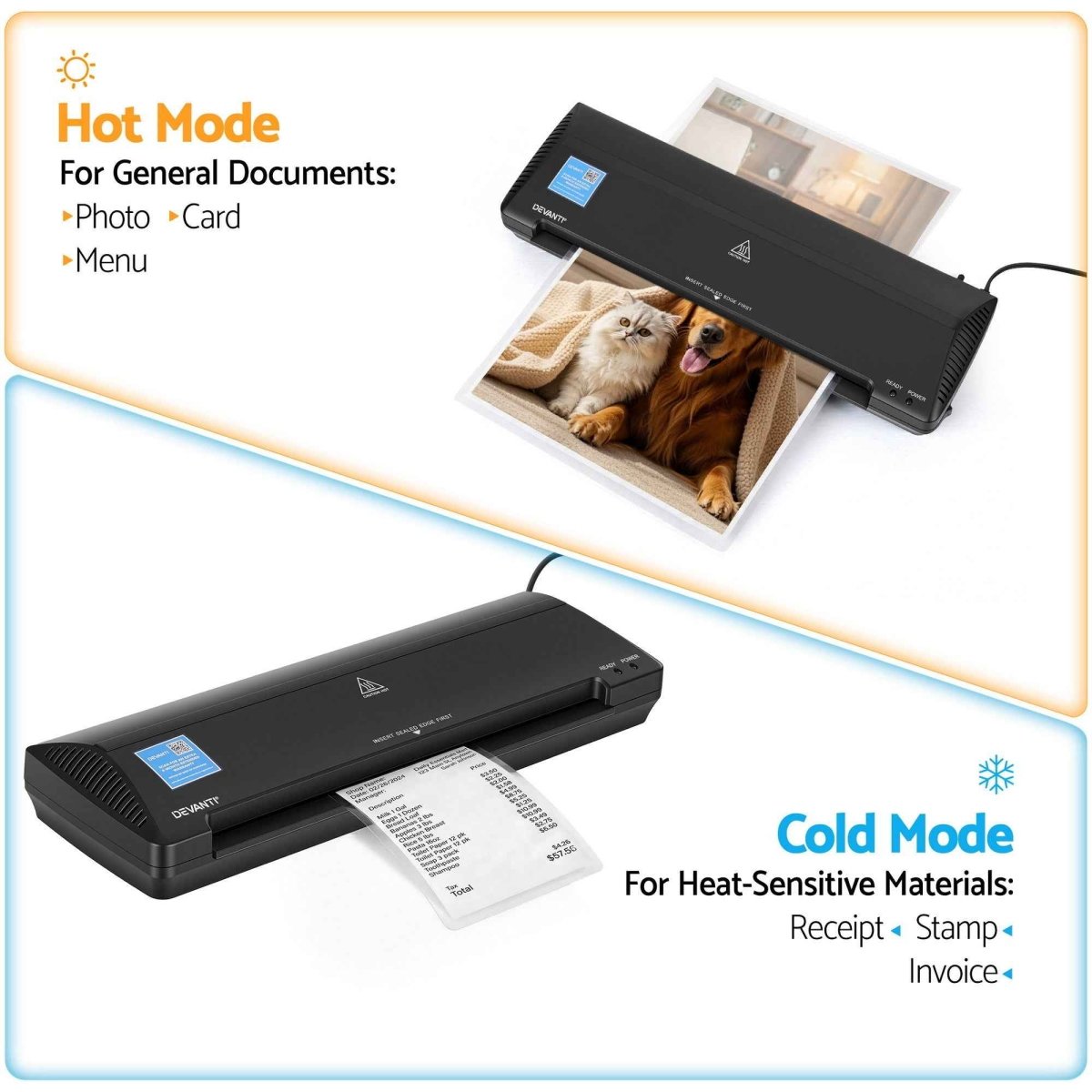A3 Laminator Machine, Hot & Cold Thermal Fast Lamination Anti - Jam Laminator for Office School Home Document Photo Card Handmade A3 A4 A5 A6, Black - Direct On Sale