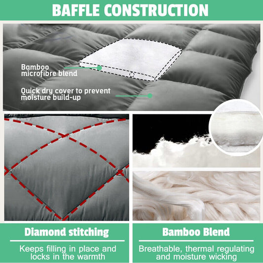 Bamboo Microfibre Quilt - All - Season Duvet for Winter and Summer Comfort - Direct On Sale