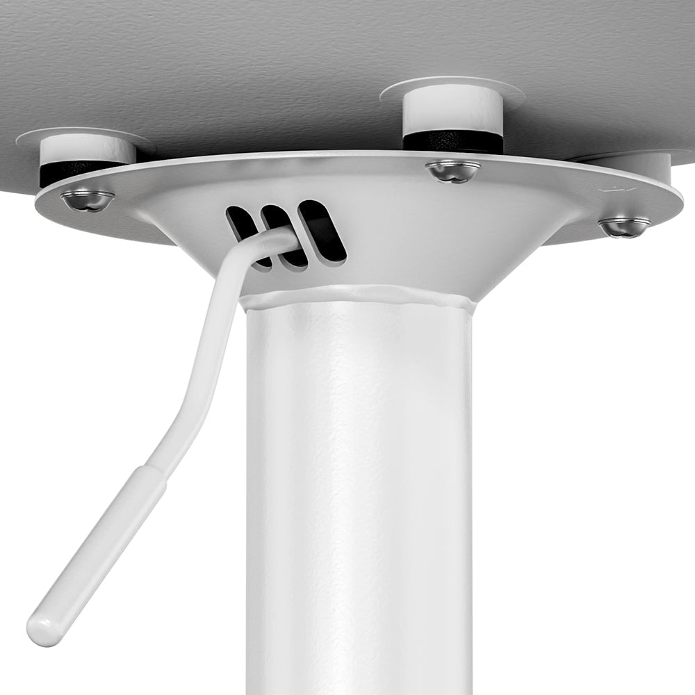 Bar Stools Kitchen Swivel Gas Lift Stool Leather Dining Chairs White x2 - Direct On Sale